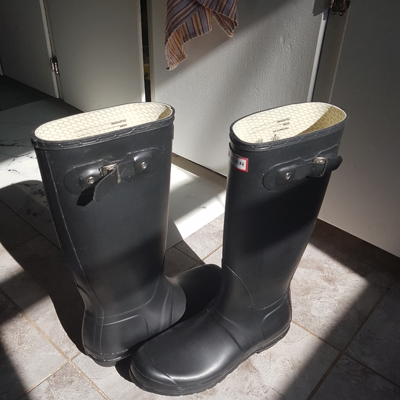 COPY - Hunter Original Tall Boots Size 12 womens Black - Picture 5 of 5